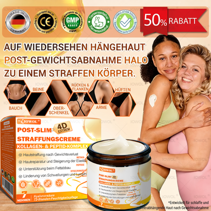Offizieller Shop | 𝐈𝐎𝐖𝐎𝐋® Straffende Creme nach dem Abnehmen mit GHK-Cu, Argireline & Matrixyl 3000, Kollagenpeptiden und straffenden Wirkstoffen – gezielt für schlaffe und abgesunkene Haut nach Gewichtsverlust.